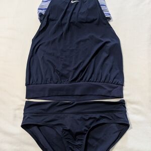 Nike Blue Athletic Bikini Swimwear